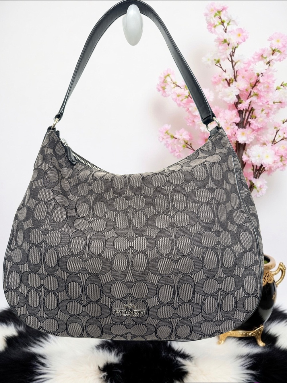 COACH SIGNATURE JACQUARD HOBO BAG